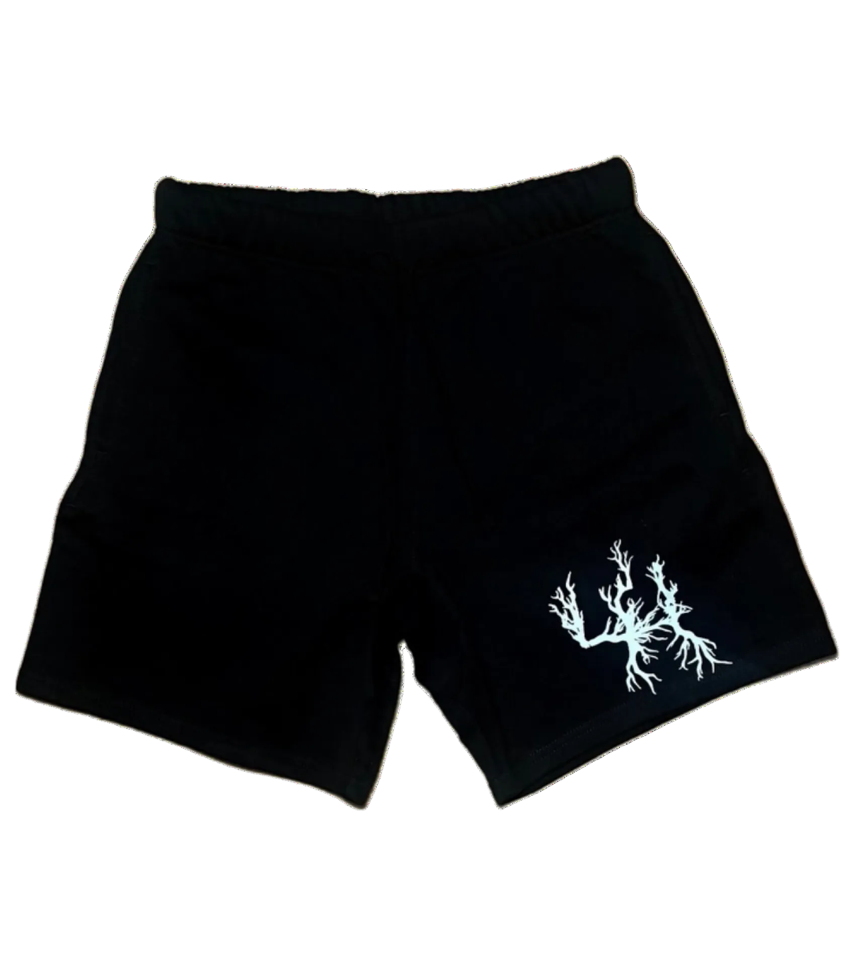 BLACK LOGO SHORTS